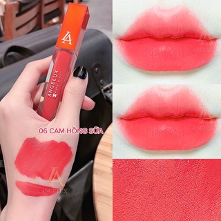 [06 Cam Hồng Sữa] Son Kem Lì Dolly Super Matte Không Chì Màu Cam Hồng Sữa