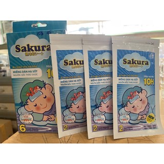 ✅ miếng dán hạ sốt sakura hộp 6miếng/ dán lạnh hạ sốt cho bé
