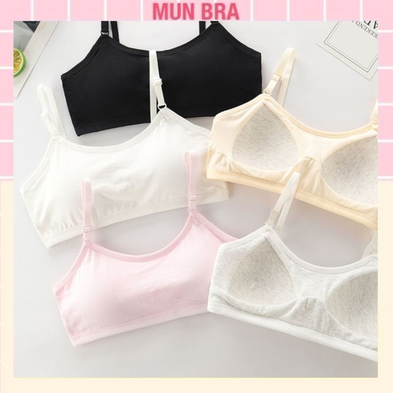 Áo lá học sinh 2 dây mút mỏng nút cài sau chất cotton dành cho bé gái tuổi mới lớn dậy thì học sinh cấp 1 cấp 2 cấp 3 A3