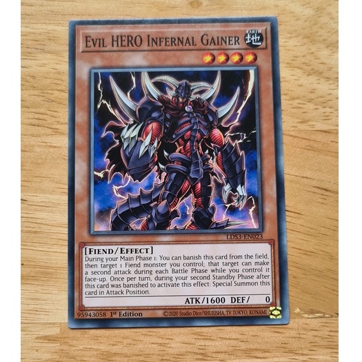 Thẻ Bài Mint90 Yugioh Monster Evil HERO Infernal Gainer - Common