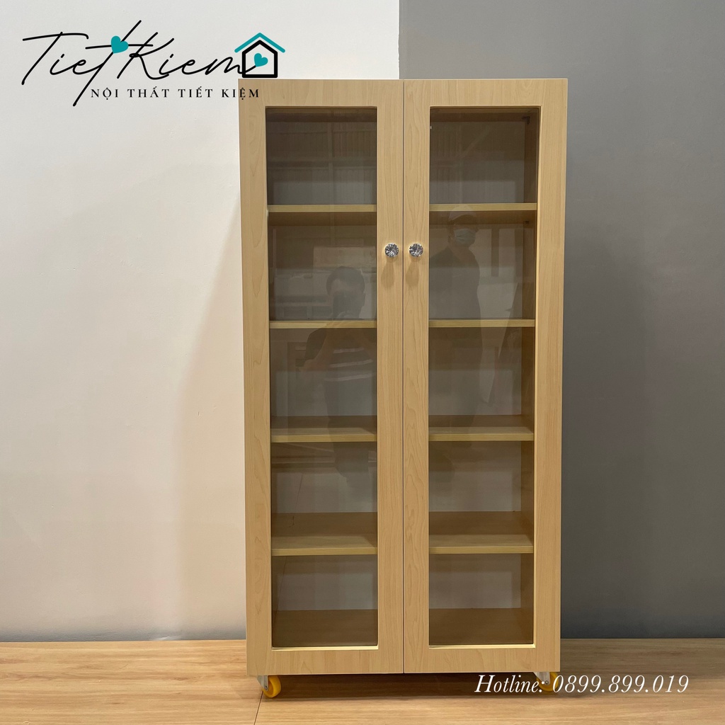 Tủ kính đựng túi xách gỗ kệ trưng bày nước hoa Nội Thất Tiết Kiệm đã lắp sẵn FREESHIP HCM TU99979