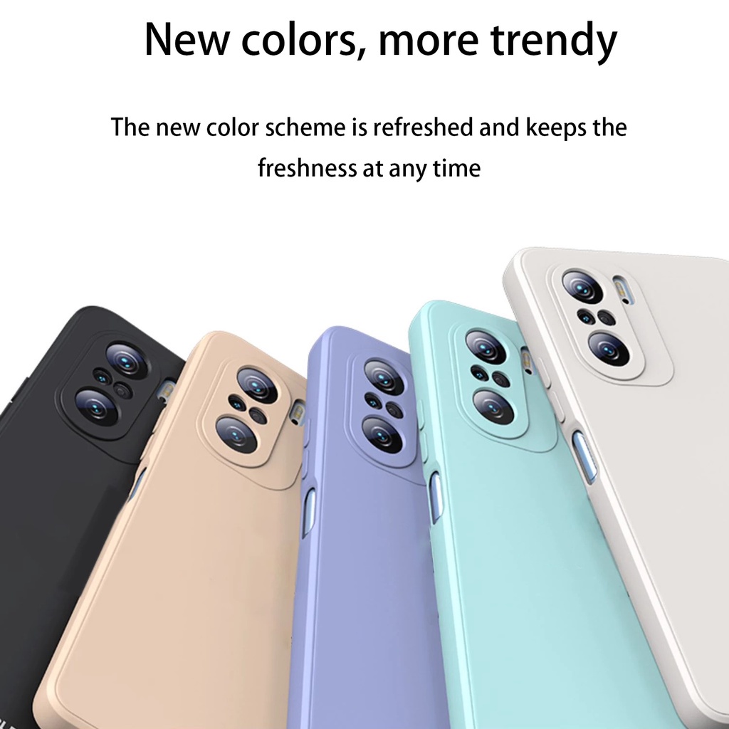 Ốp điện thoại silicon nhám cạnh vuông cho Xiaomi POCO X4 M4 M3 X3 GT NFC F2 F3 Pro 4G 5G 2022