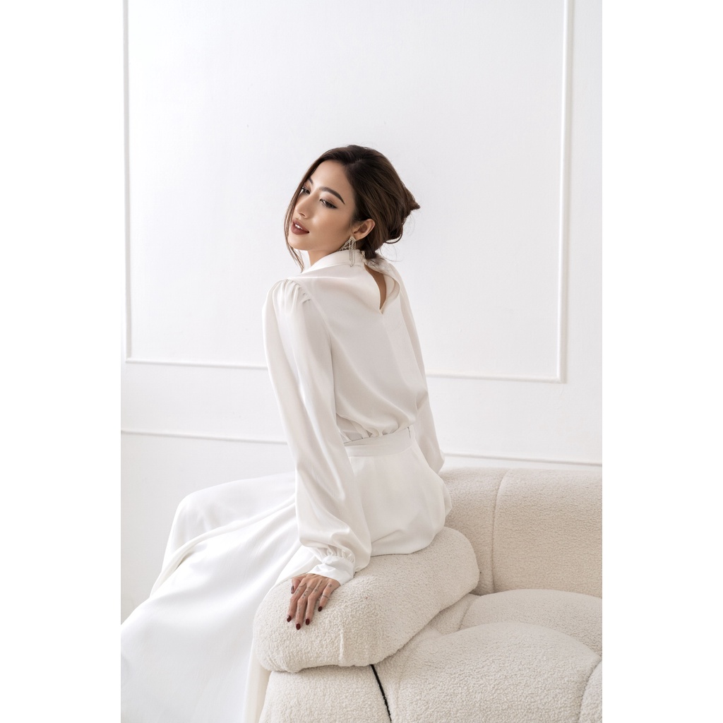 Áo Lụa MAJORI SILK SHIRT - Áo Tay Dài - Áo Tay Phồng - Áo Lụa Thiết Kế Cao Cấp 🌹