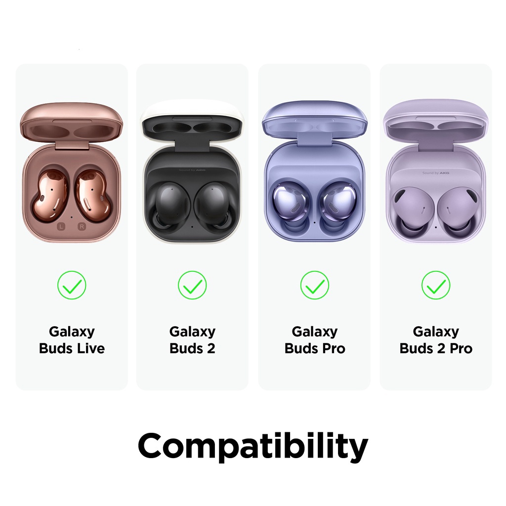 Vỏ Bảo Vệ Hộp Sạc Tai Nghe Samsung Galaxy Buds Live / Buds Pro / Buds 2 Màu Trong Suốt Gắn Dây Đeo Hình Gấu Dễ Thương Cho Buds2 Pro