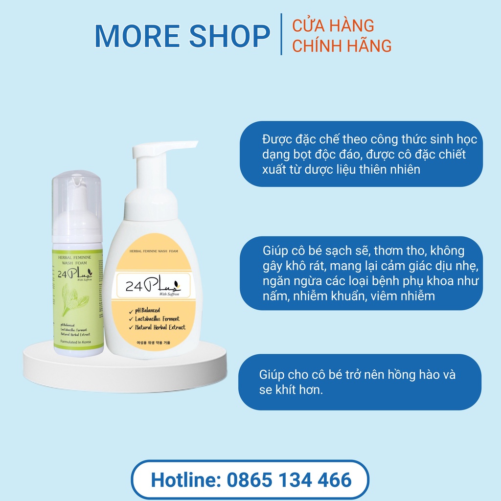 Bọt Dược Liệu Vệ Sinh Phụ Nữ 24 PLUS