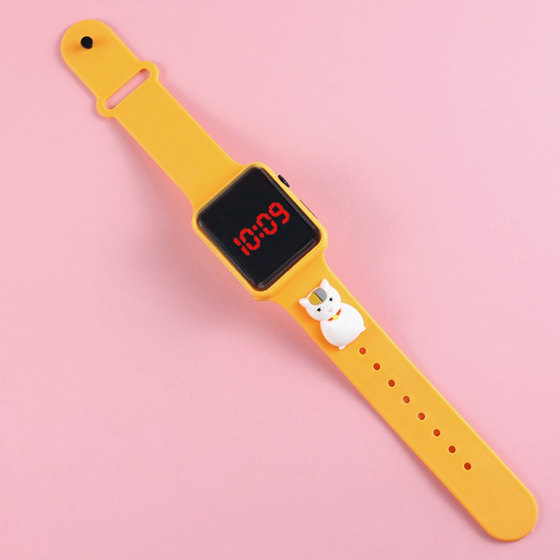 Đồng Hồ Đeo Tay Chống Thấm Nước Có Đèn Led Hình Búp Bê Hoạt Hình Dành Cho Trẻ Em Mới