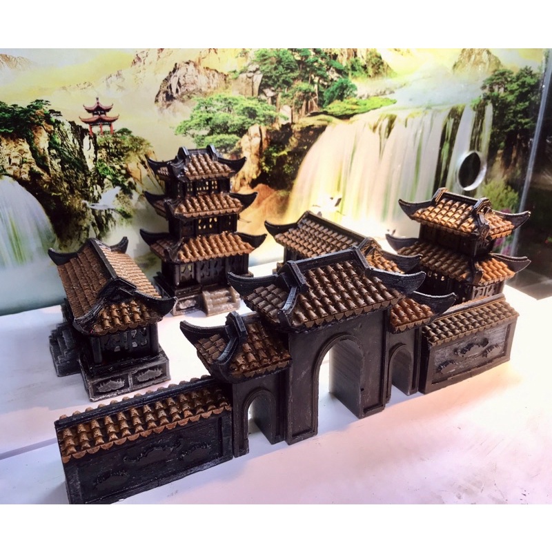 Cổng tam quan phụ kiện trang trí tiểu cảnh, bonsai, non bô