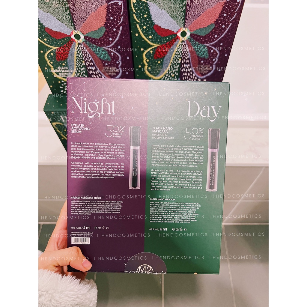 Set serum mọc mi và mascara dưỡng mi M2 Beaute Day & Night Beauty Set