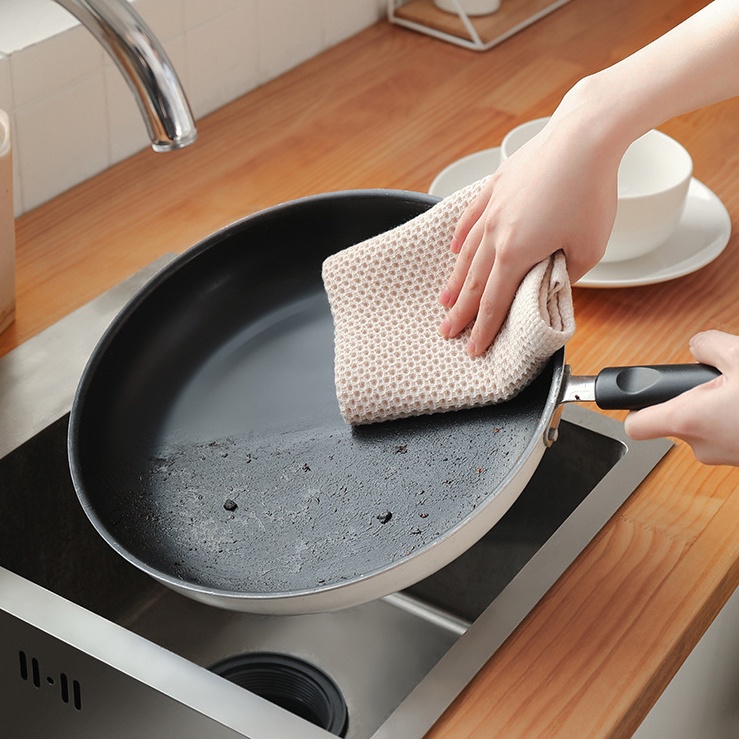 Khăn Lau Bếp Đa Năng Cotton, Khăn Lau Tay Thiết Kế Tổ Ong Siêu Thấm Hút Dễ Giặt Sạch - Nhà Tốt-PBVS0013