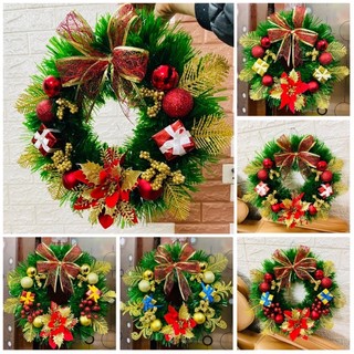 Vòng nguyệt quế trang trí Noel đường kính 25cm vòng trang trí Noel  màu ngẫu nhiên