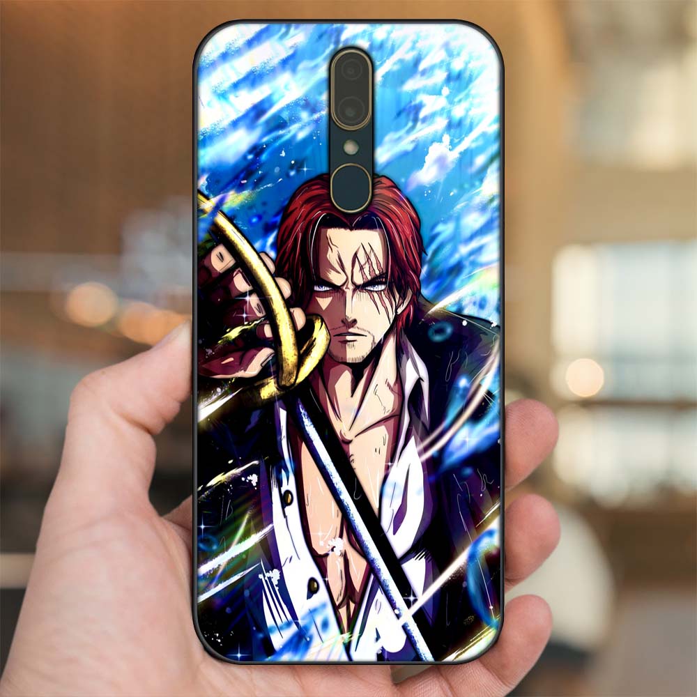 Ốp lưng Oppo F11 viền đen in hình Shanks One Piece Đảo Hải Tặc