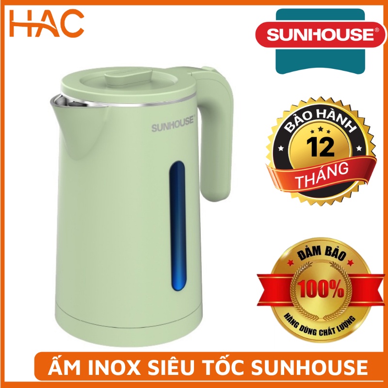 Ấm Siêu Tốc Sunhouse SHD1353 - 1351 - SHD1355 - Ấm Đun Siêu Tốc Sunhouse - Inox Cao Cấp - Dung Tích 1,8 Lít - Chính Hãng