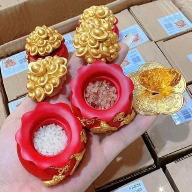 Túi lượng vàng tài lộc may mắn trang trí nhà cửa, văn phòng, taplo ô tô