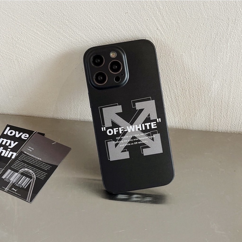 Ốp Off-white phủ bạc iphone 11/11promax/12promax/13/13/14pro/14promax