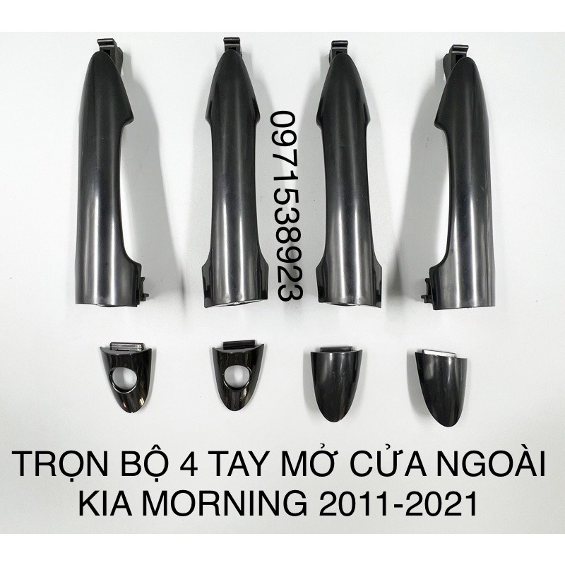 TÊN SẢN PHẨM : BỘ 4 TAY MỞ CỬA NGOÀI MÀU ĐEN KIA MORNING PICANTO 2011-2021 CAO CẤP GIÁ RẺ 82651-1Y020