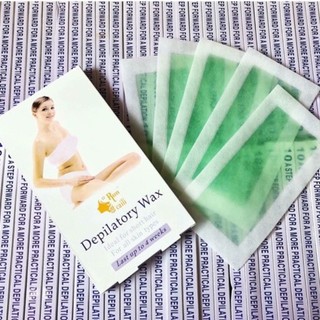 Wax lông lạnh Depilatory hộp 10 miếng