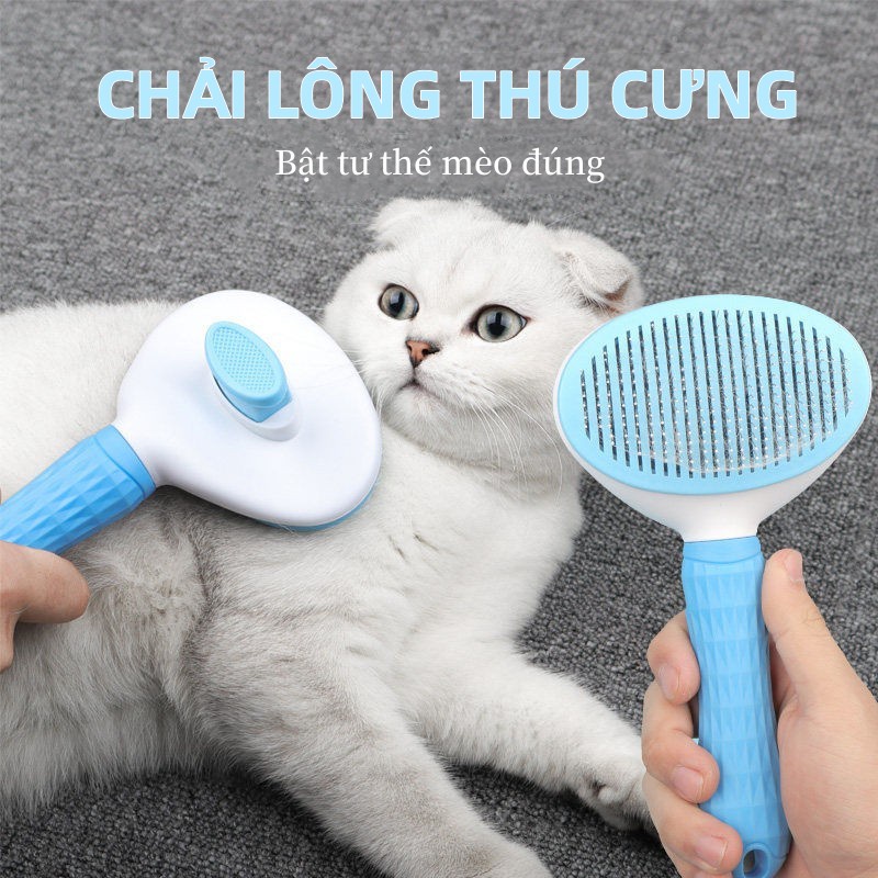 Lược chải lông rụng hình bầu dục ,là dụng cụ làm đẹp không thể thiếu cho vật nuôi, gỡ rối cho chó mèo LI0068