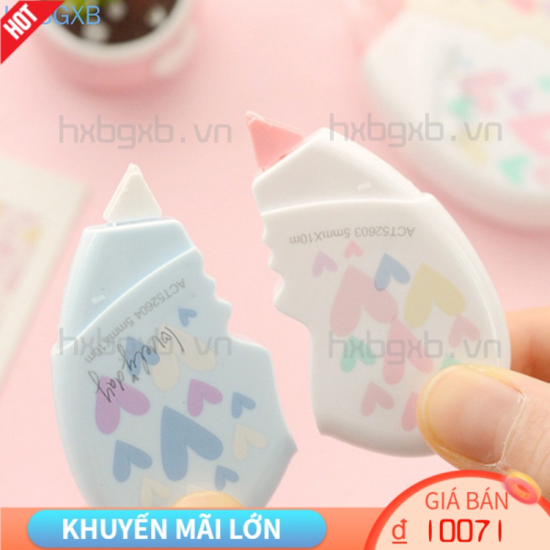 Cặp 2 bút xóa kéo 10m tạo hình trái tim sáng tạo