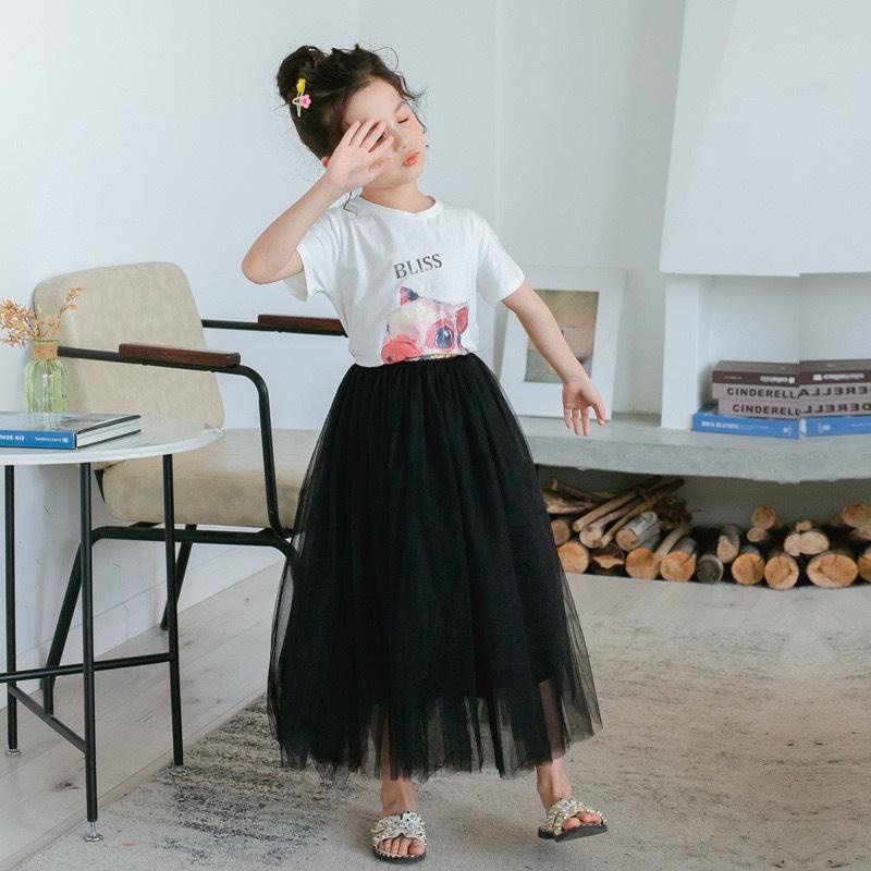 CHÂN VÁY VOAN DÀI CẠP CHUN NỮ TÍNH CHO BÉ- HÀNG QCCC