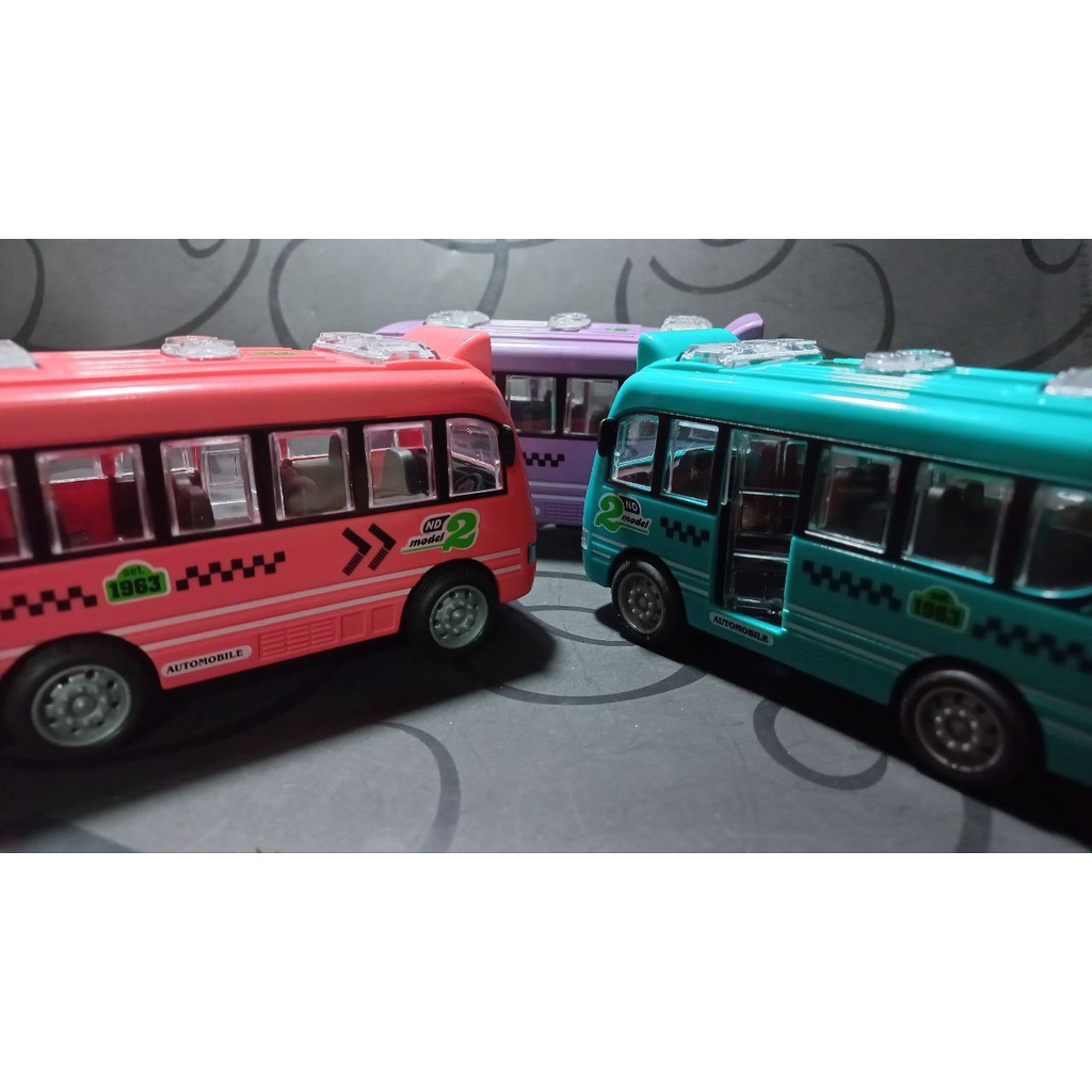 Đồ Chơi Vận Động Giáo Dục, Mô Hình Xe Khách Có Thể Mở Cửa Size 12cm 02178