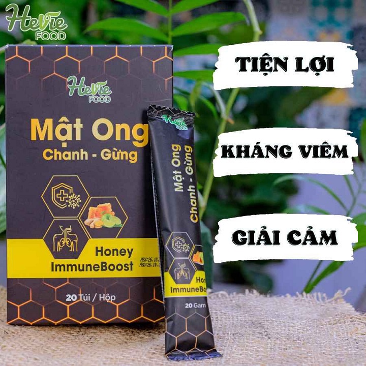 HEVIEFOOD - MẬT ONG TIỆN LỢI TĂNG CƯỜNG ĐỀ KHÁNG (HỘP 20 GÓI)