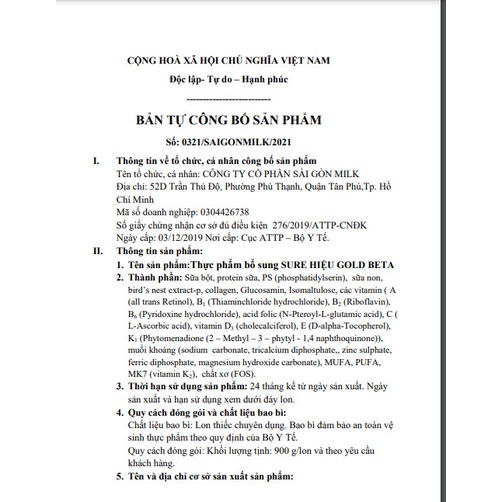 Sữa Gold Beta Sure 900gam - Sữa dành cho người già Ngăn ngừa Loãng Xương Tiểu Đường