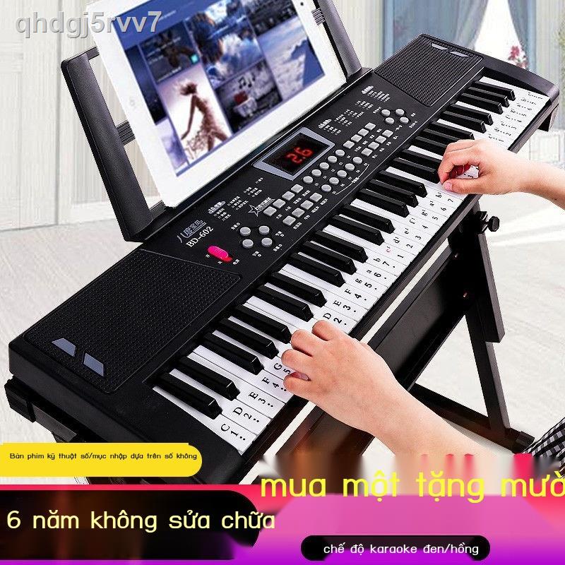 □ ❡ Đàn Piano Điện Tử 61 Phím Trẻ Em Mới Bắt Đầu Bé Gái Có Micro Đa Năng Đàn Piano Cho Bé Giáo Dục Sớm Đ