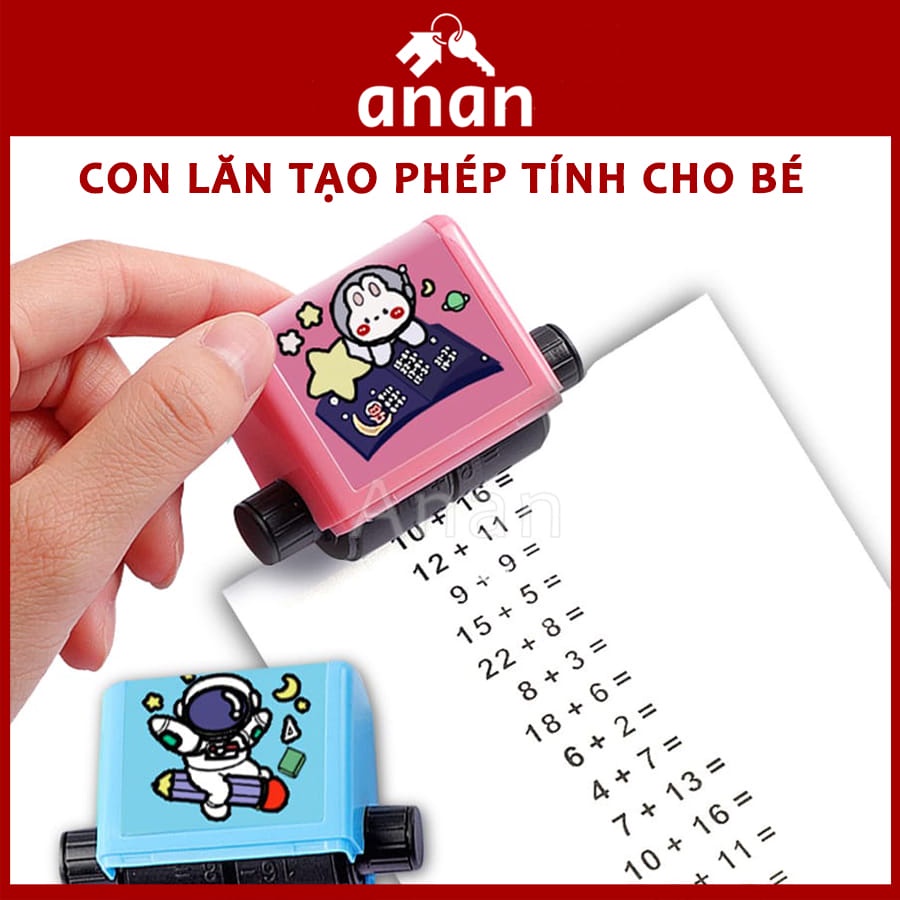 Con Lăn Toán Học Tạo Phép Tính, Máy In Con Lăn  Phép Tính Cộng, Trừ Dễ Dàng Tự Ra Bài Tập Toán Cho Bé