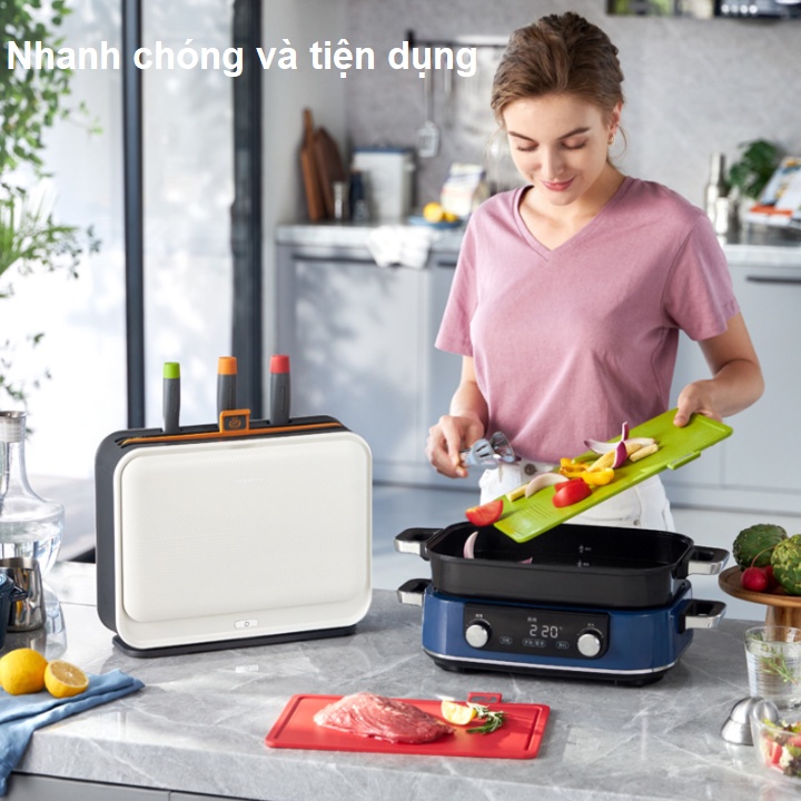 Bộ dao thớt sấy khô và khử khuẩn UV Morphy Richards MR1002 - HÀNG NHẬP KHẨU BẢO HÀNH 24 THÁNG
