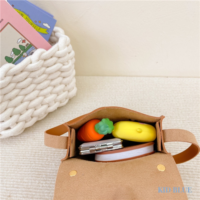 Túi Đeo Chéo Một Bên Vai Hình Vuông Nhỏ Thời Trang Hàn Quốc Cổ Điển Dành Cho Bé Gái