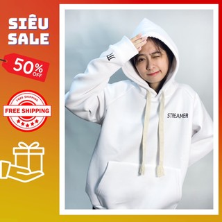 Áo hoodie STREAMER dây bản to lót bông cực dày cực ấm, áo nỉ bông chất liệu 350 GSM dày dặn form rộng HOT TREND 2023 moi