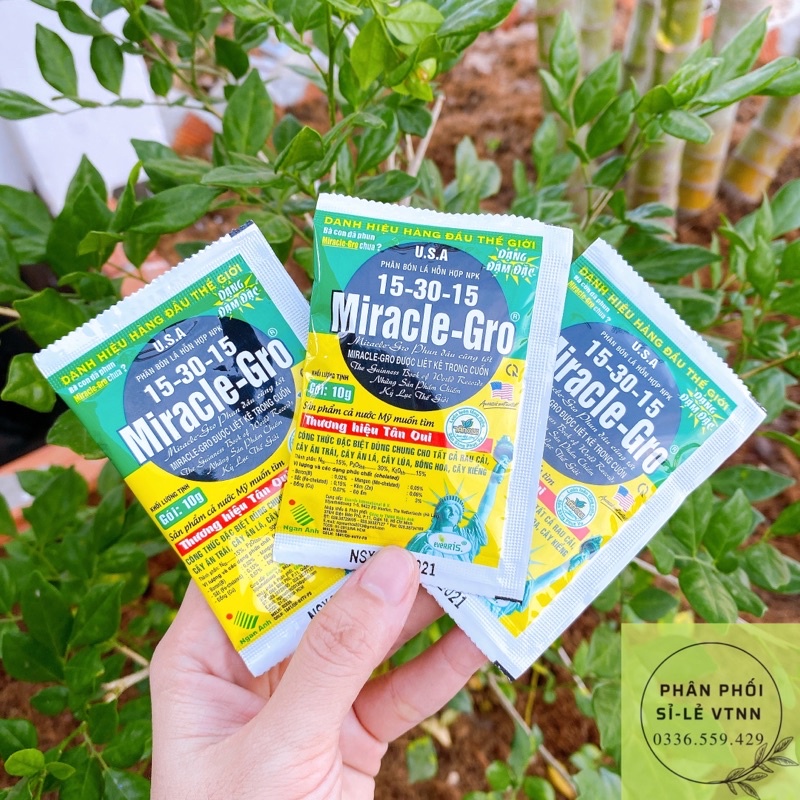 Phân Bón Lá 15-30-15 Miracle-Gro Gói 10g