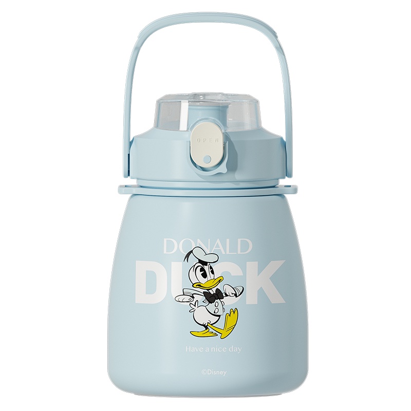 DISNEY Bình Giữ Nhiệt 1000ml Bằng Inox 316 Họa Tiết Mickey Donald / Vịt Donald Thời Trang