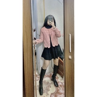 ÁO DẠ HỒNG TAY NƠ