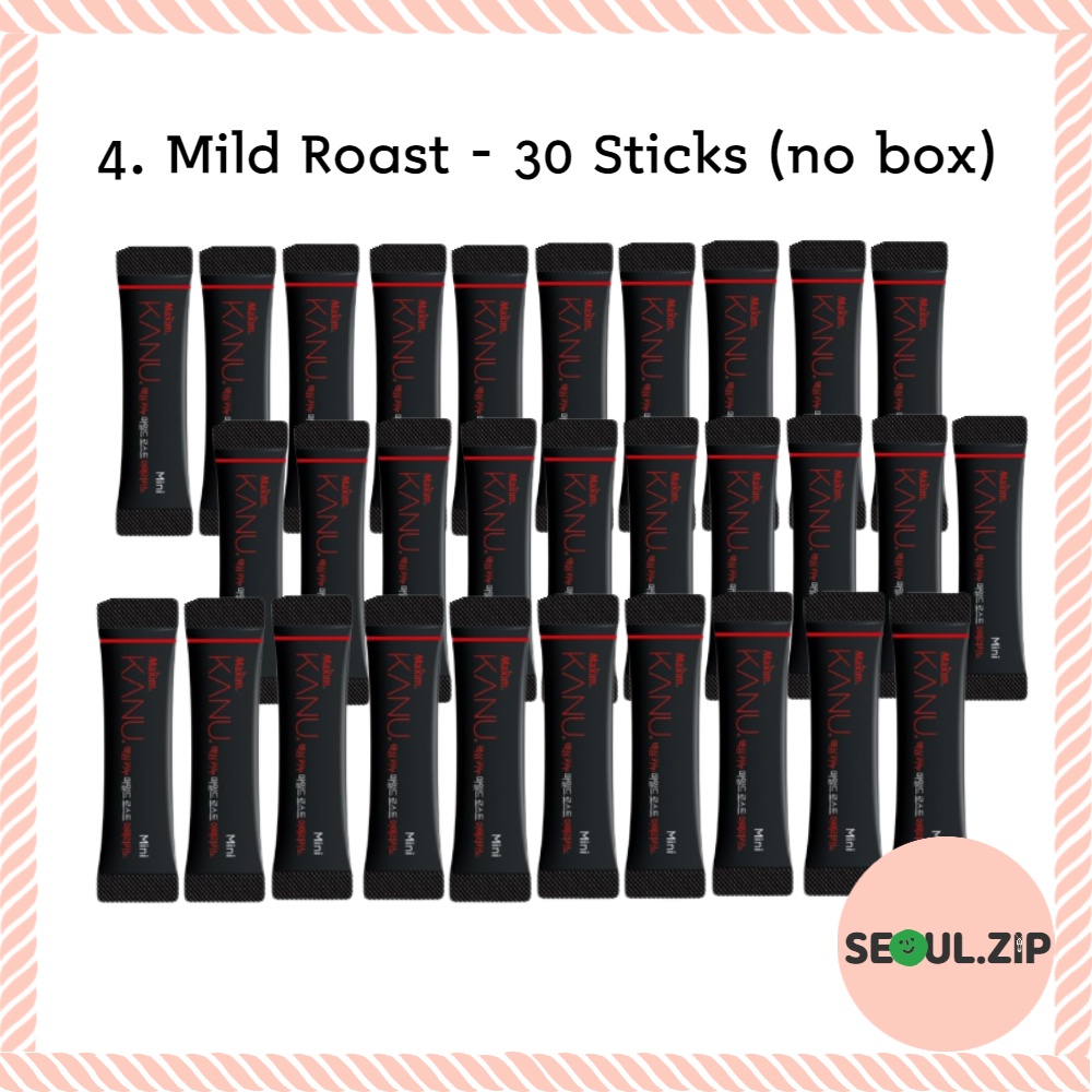 Set 10 / 30 Que Nướng Cà Phê Tức Thì Kanu Mini Hàn Quốc