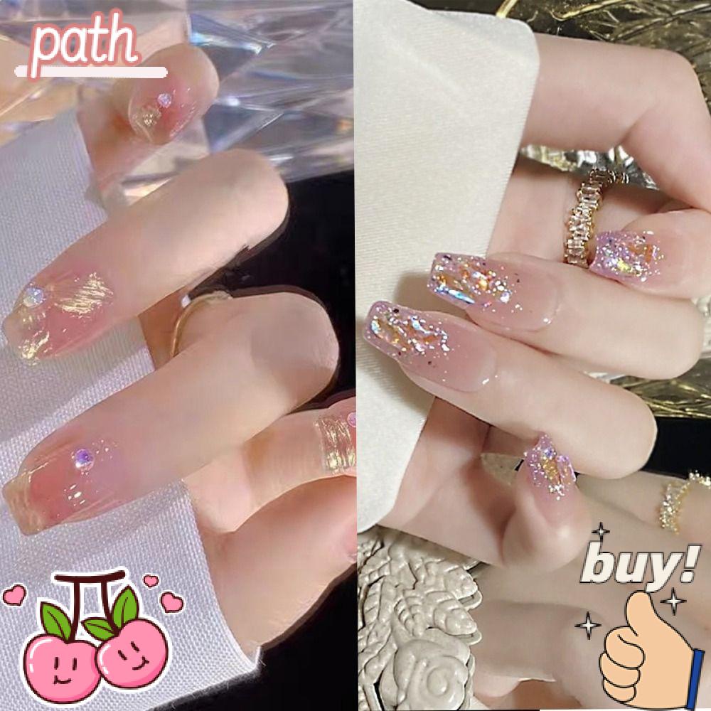 Set 24 Móng Tay Giả Dạng Nhấn DIY|Đầm Nữ Phong Cách Thời Trang Pháp Cá Tính