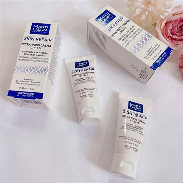 Kem Dưỡng B5 Giúp Tái Tạo & Phục Hồi Làn Da Tổn Thương MartiDerm Skin Repair Cicra Vass Cream 30ml