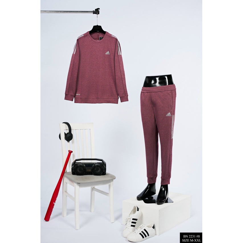 Bộ quần áo thể thao nam Adidas cao cấp mùa đông  Hàng loại 1 Bộ thu đông nam mặc nhà dài tay dày dặn