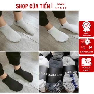 Vớ tất nam cổ ngắn, tất zara man, set 10 đôi