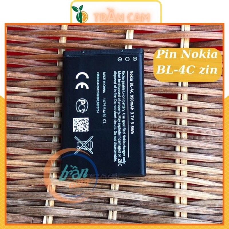 Pin Nokia BL 4C zin đen đời mới 2 ic chống phù
