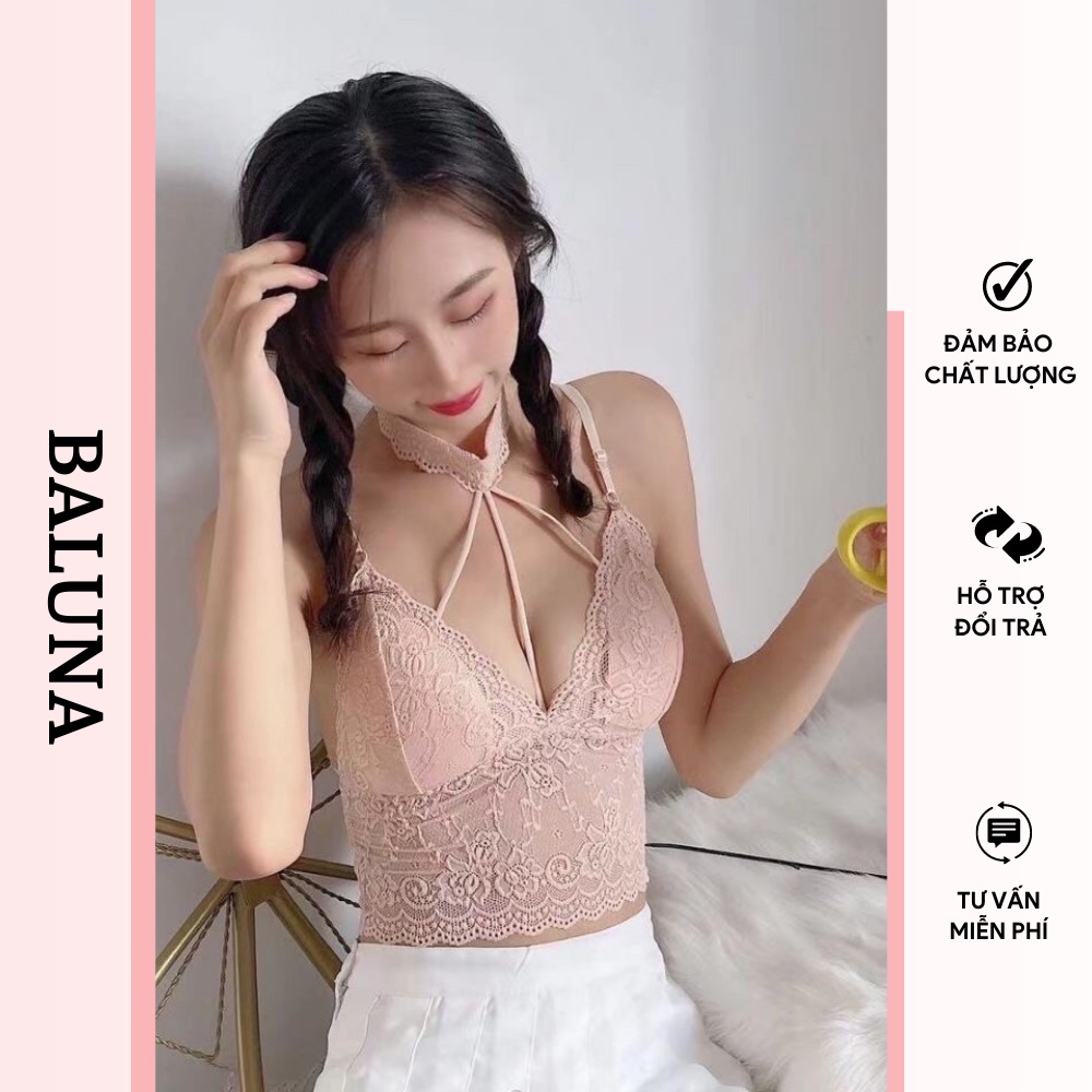 Áo bra ren nữ không gọng sexy croptop 2 dây Baluna AL17