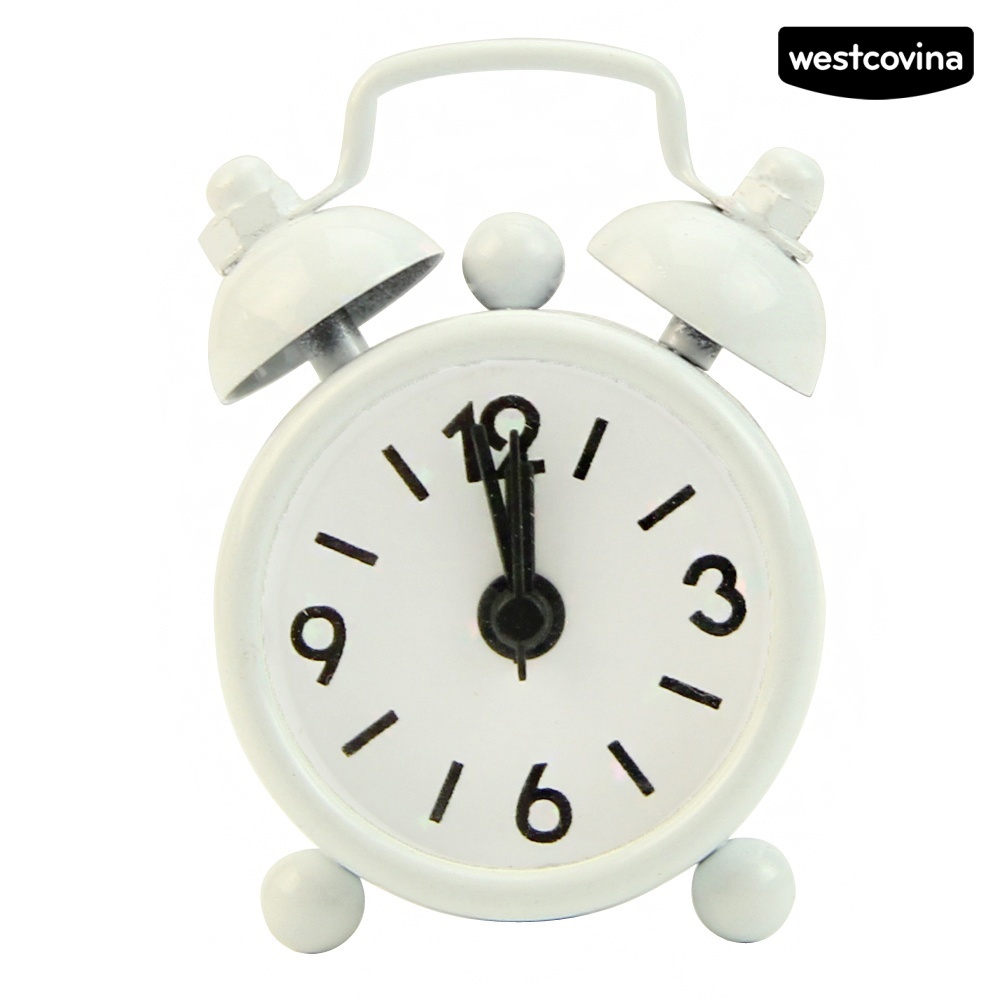 [WEST]⚘Đồng Hồ Báo Thức Để Bàn Mini Hình Tròn Kiểu Cổ Điển Dễ Thương