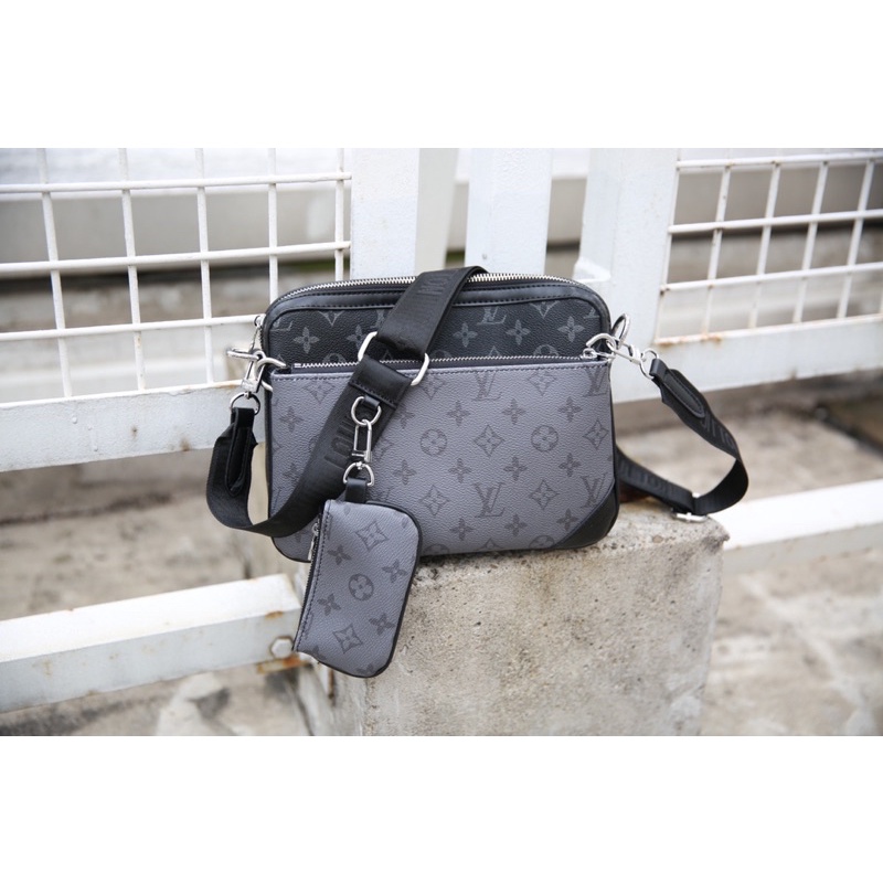Set túi L V trio messenger nam fullbox