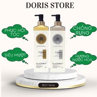 Dầu Gội Xả Collagen VINGE 1000ML * 2 Giảm Rụng Tóc Kích Mọc Tóc Phục Hồi Tóc Hư Tổn Hương Nước Hoa