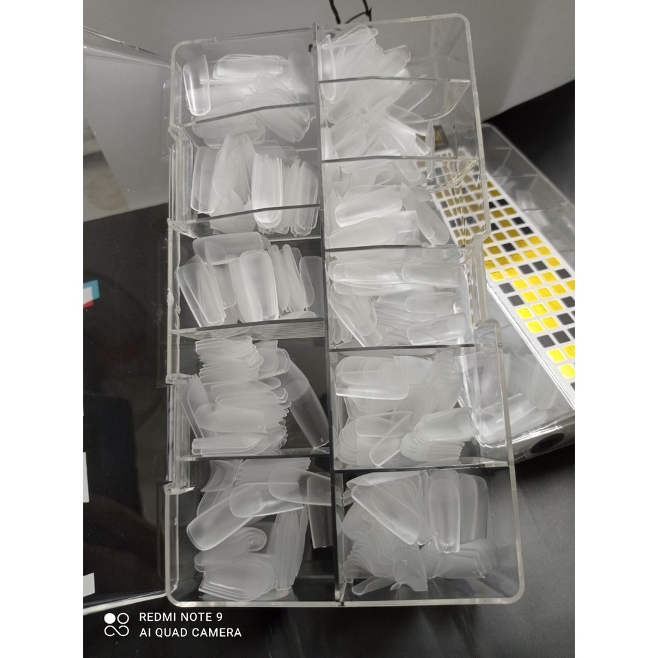 Móng úp hsm lẻ size nhám vuông trong, móng úp nhám vuông trong lẻ size