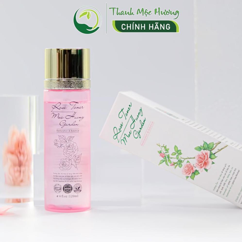 Toner Hoa Hồng Mộc Hương Garden Thanh Mộc Hương Không Cồn, Rose Toner Dưỡng Ẩm, Làm Sạch Sâu, Se Khít Chân Lông