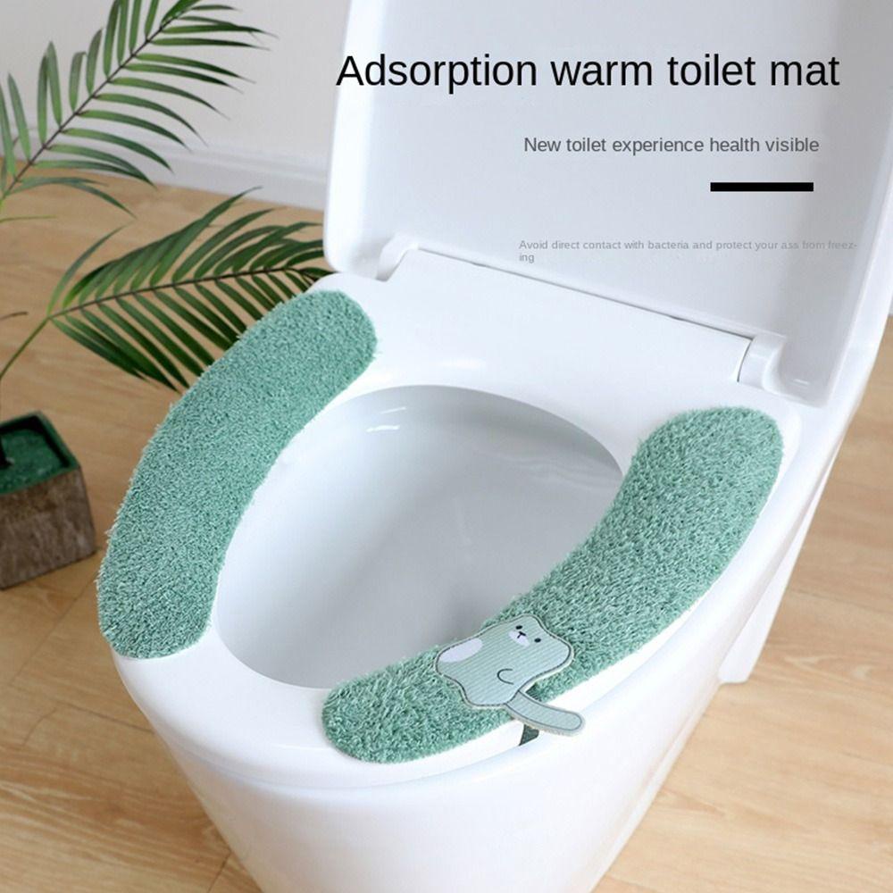 KUNHEV Vỏ Bọc Đệm Ngồi Toilet Bằng Vải Bông Mềm Mại Hình Hoa Mẫu Đơn