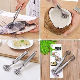 Dụng Cụ Đánh Vẩy Cá, Nạo Dừa Chất Liệu Bằng Thép Không Gỉ Dễ Sử Dụng