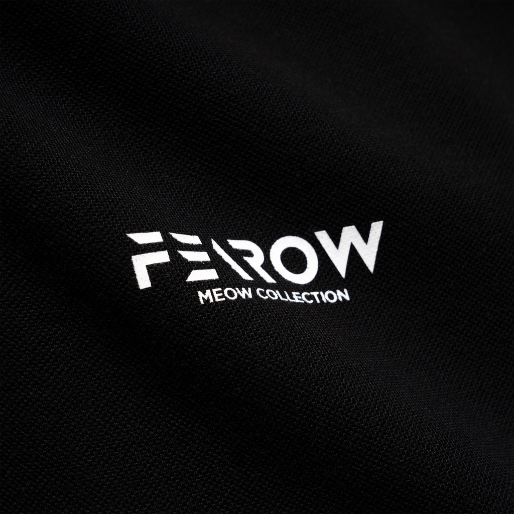 Áo Polo nam nữ local brand unisex Fearow Polo Devil Meow / Màu Đen - APF7003