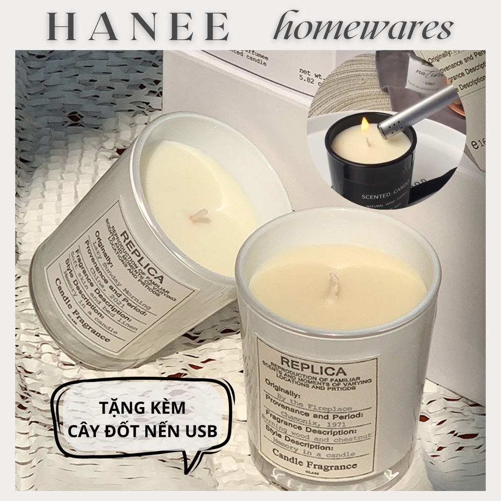 Nến thơm Maison Margiela nến nước hoa R.EP.LI.CA Limited FULL BOX siêu thơm siêu sang trọng 165gr ấm cúng mùa đông